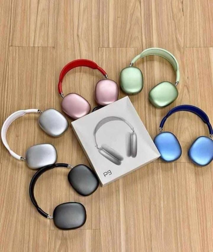 Premium P9 Bluetooth Headphones – Over-Ear, HiFi Sound, Long Battery, HD Voice Call, White/Silver