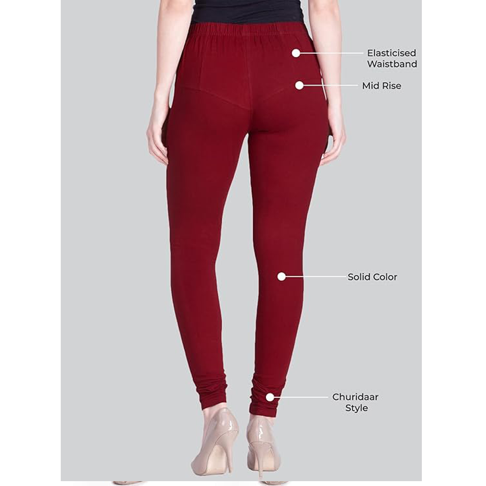Soft Cotton Stretch Churidar Leggings for Women | Breathable, Mid Rise, Full Length