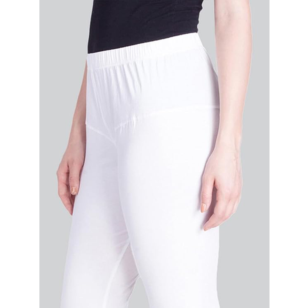 Women’s Churidar Ethnic Legging – White, Solid, Cotton Fit