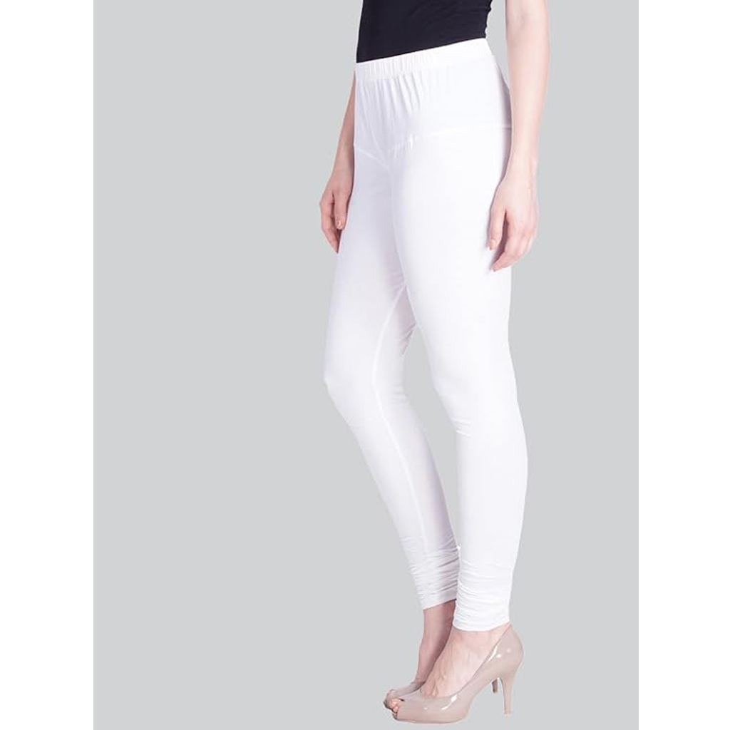 Women’s Churidar Ethnic Legging – White, Solid, Cotton Fit