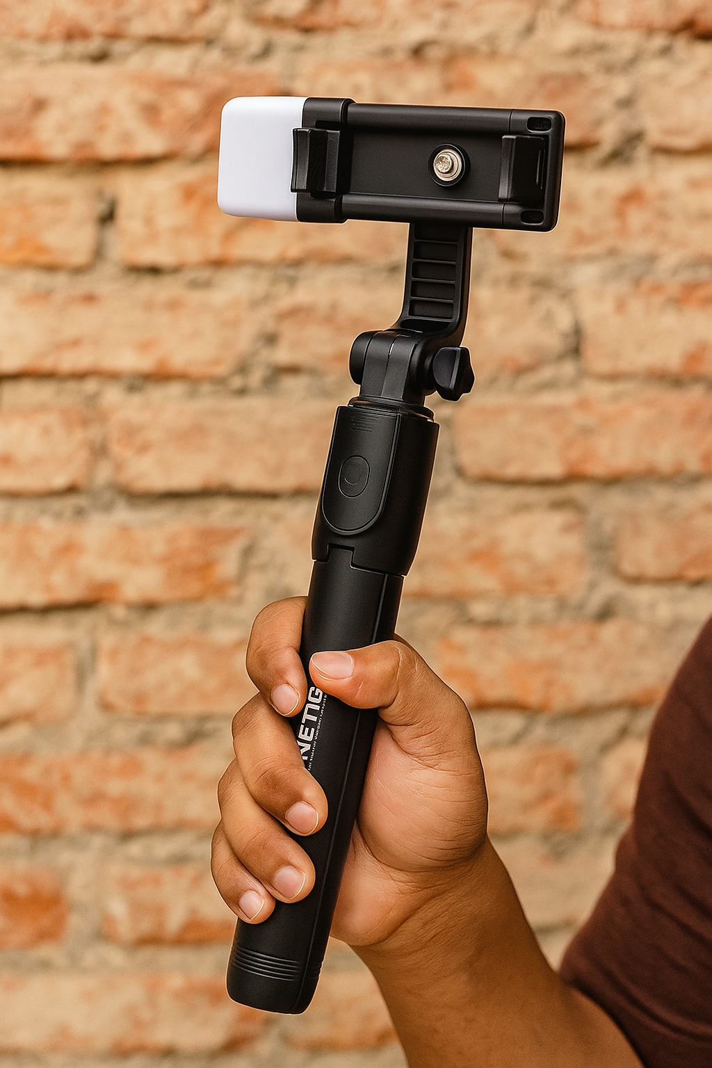 3-in-1 Selfie Stick Tripod – Extendable Aluminium Stand with Bluetooth Remote (Black)