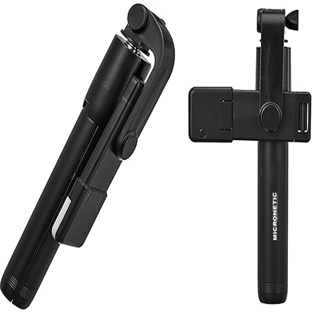 3-in-1 Selfie Stick with Tripod & Bluetooth Remote | Rechargeable LED Light (2 Brightness Levels) for Makeup, Vlogging, Selfies & Photoshoots