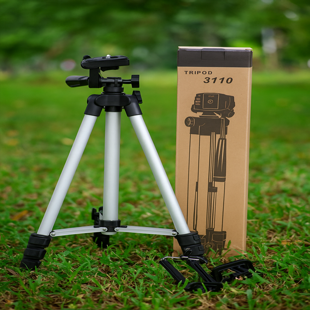 Professional Mobile Tripod Stand – Lightweight Aluminium with Phone Mount & Carry Bag