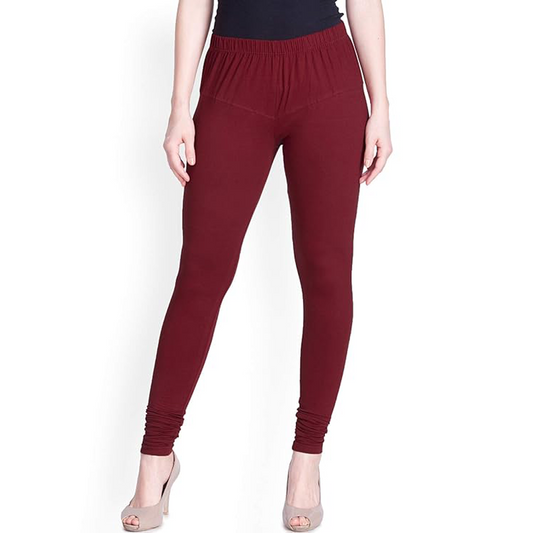 Soft Cotton Stretch Churidar Leggings for Women | Breathable, Mid Rise, Full Length