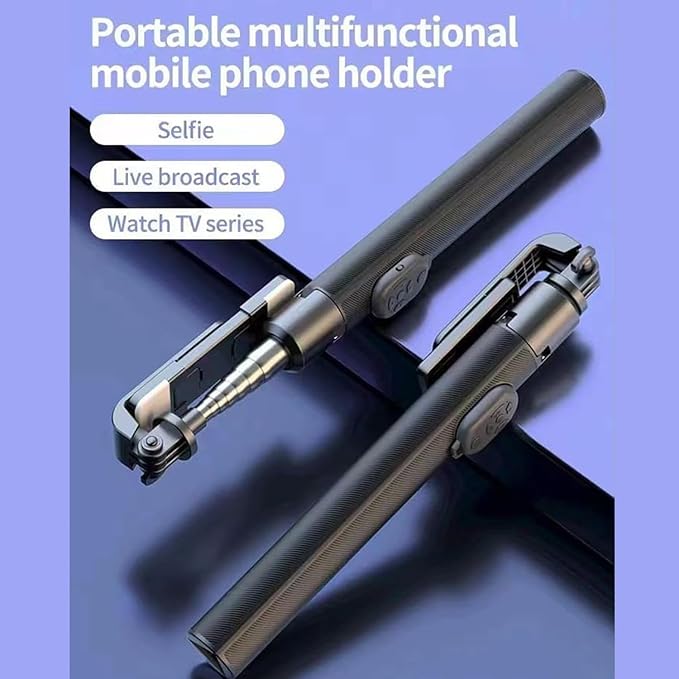 Micronetic Y17 67” Selfie Stick Tripod Stand – Stainless Steel, Bluetooth Remote for Photos & Vlogging