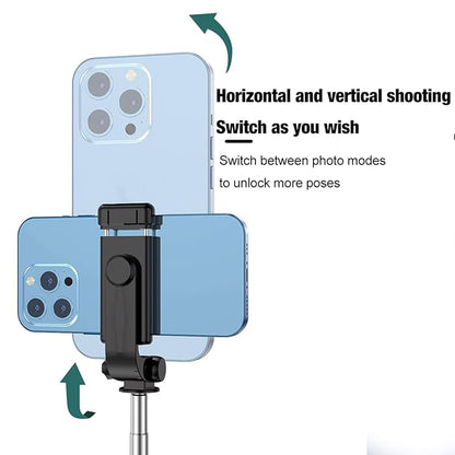 Micronetic Y17 67” Selfie Stick Tripod Stand – Stainless Steel, Bluetooth Remote for Photos & Vlogging