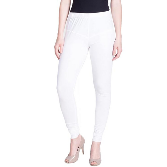 Women’s Churidar Ethnic Legging – White, Solid, Cotton Fit